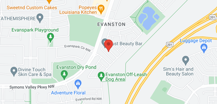 map of 394 Evansdale Way NW
